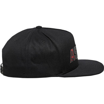 Black Alpinestars Candy Hat by Bill's Exhausts, one size, featuring a classic design and branded logo on the front.