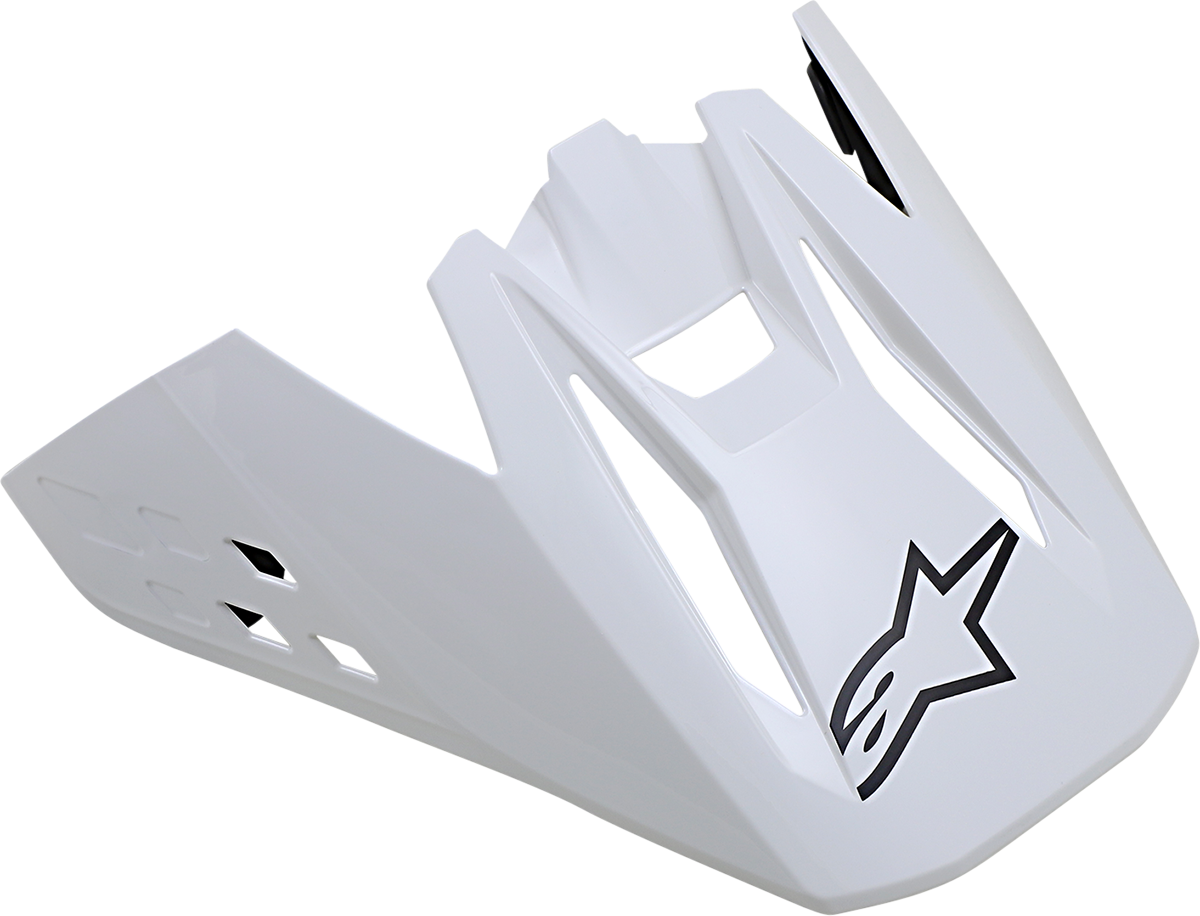 Alpinestars SM5 helmet visor in gloss white, solid design, compatible with ALPINESTARS SM5 motorcycle helmets.