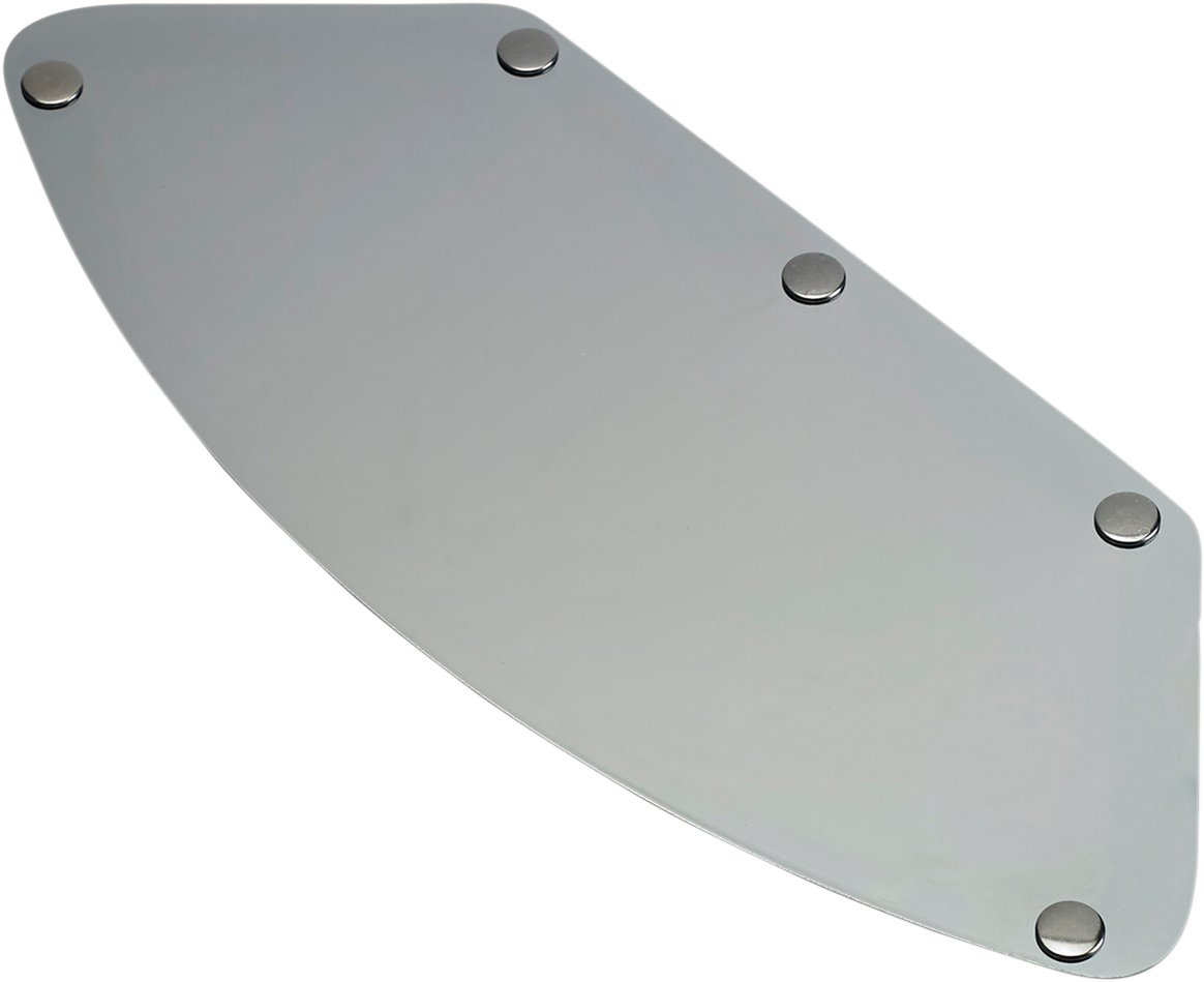 Chrome Biltwell Gringo Blast Shield helmet part with mirror for large/2XL helmets, designed for Biltwell helmets.