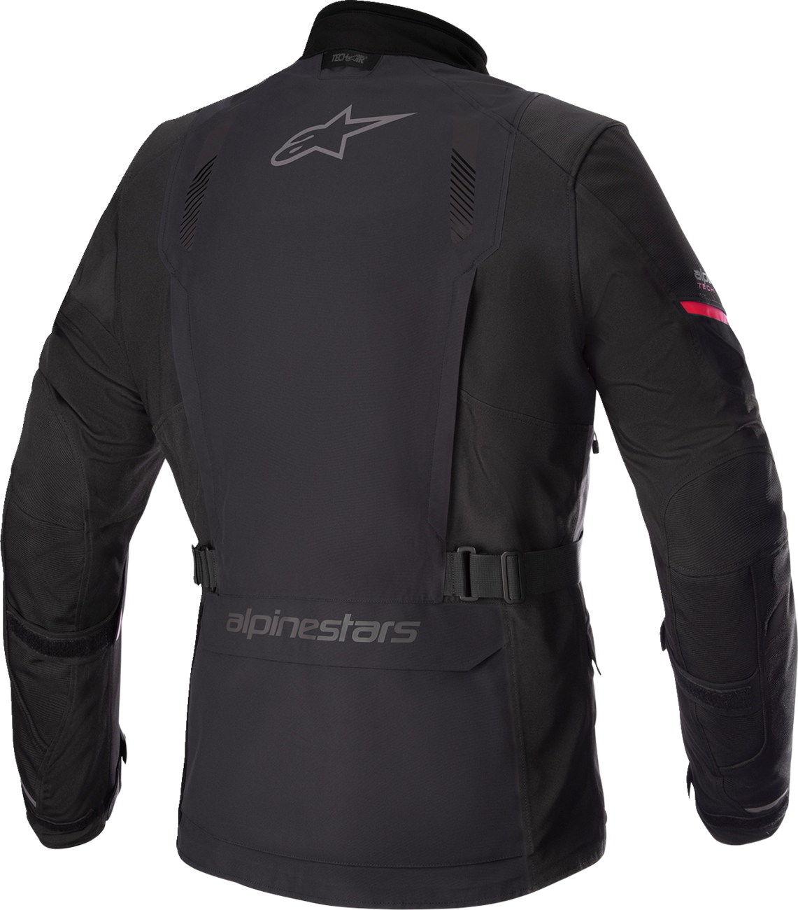 Alpinestars Monteira Drystar XF Jacket in black and red, size small, designed for motorcycle riding with durable waterproof material.