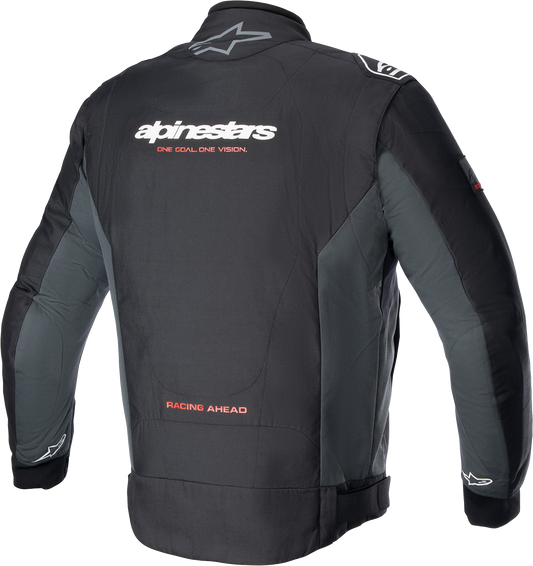 Black and gray ALPINESTARS Monza Sport Jacket in 4XL, featuring a sleek design with zippered front and sporty details.