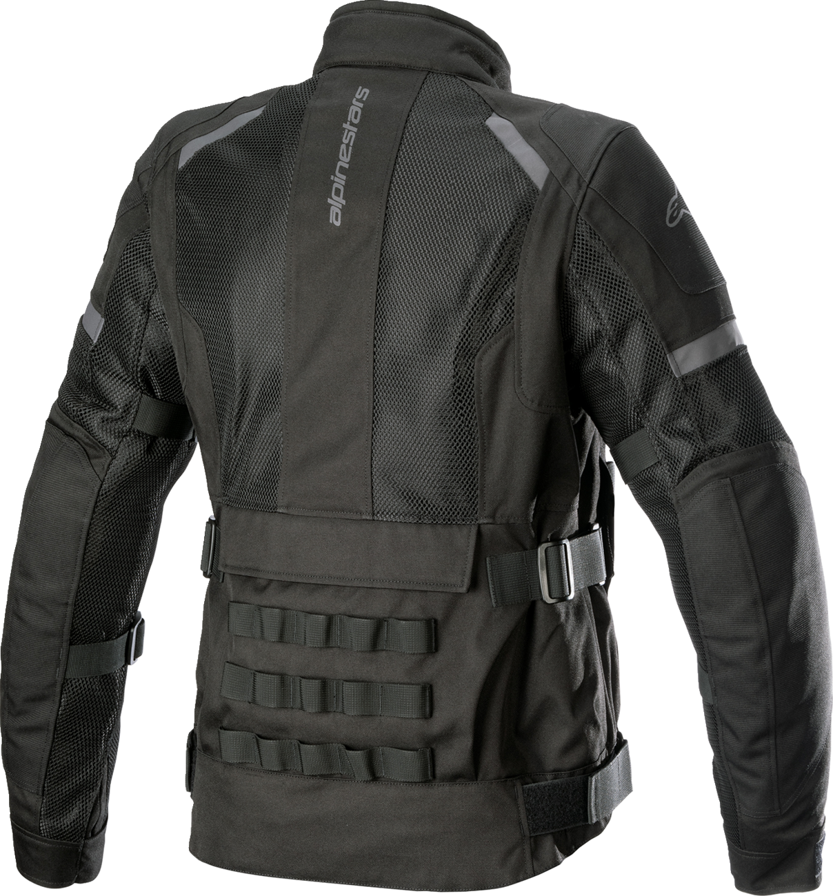 Black Alpinestars Stella Crosshill WP Air Jacket for women, large size, featuring lightweight, breathable design with protective elements.