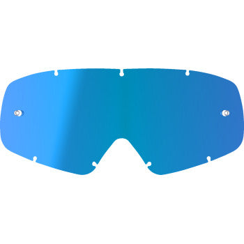 Alpinestars Youth Vision Lens with blue mirror finish for goggles, designed for secure fit and clear view during outdoor activities.