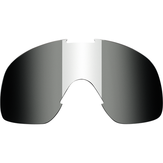 BILTWELL Overland Goggle Lens in chrome with smoke mirror finish, designed for motorcycle goggles by Bill's Exhausts