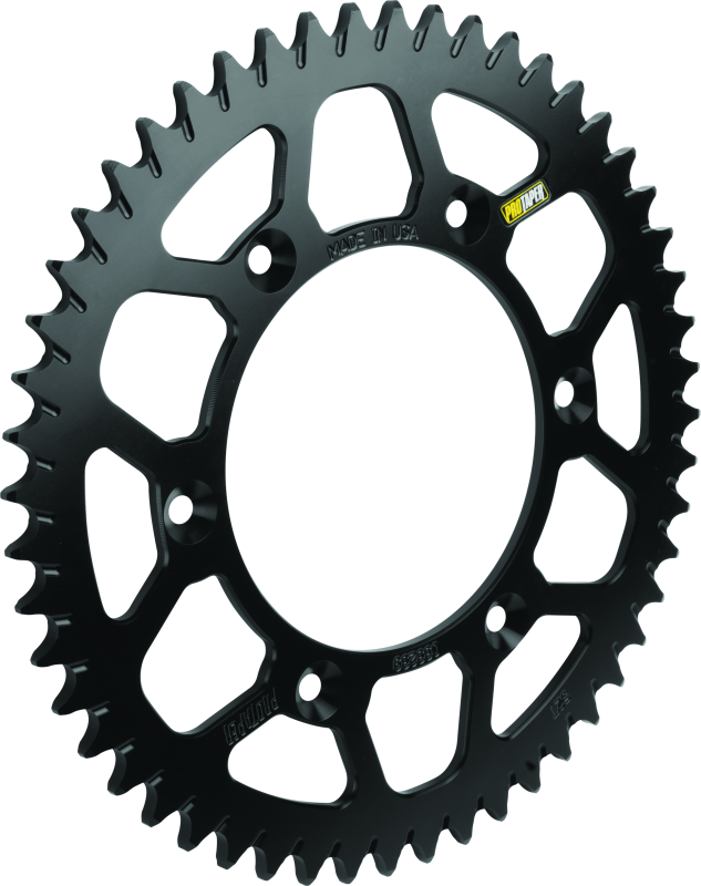 Black ProTaper Yamaha rear sprocket with 47 teeth, designed for motorcycle performance and durability.