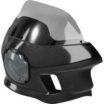 Bill's Exhausts Saddlemen Mini Fairing seat for Dyna motorcycle, showcasing sleek design and lightweight construction.