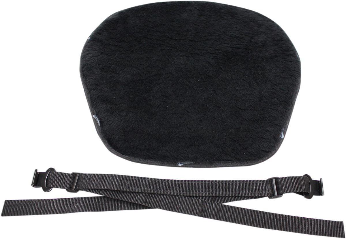 Bill's Exhausts Saddlemen Pad seat with breathable fleece, jumbo size, black color for comfortable motorcycle riding.