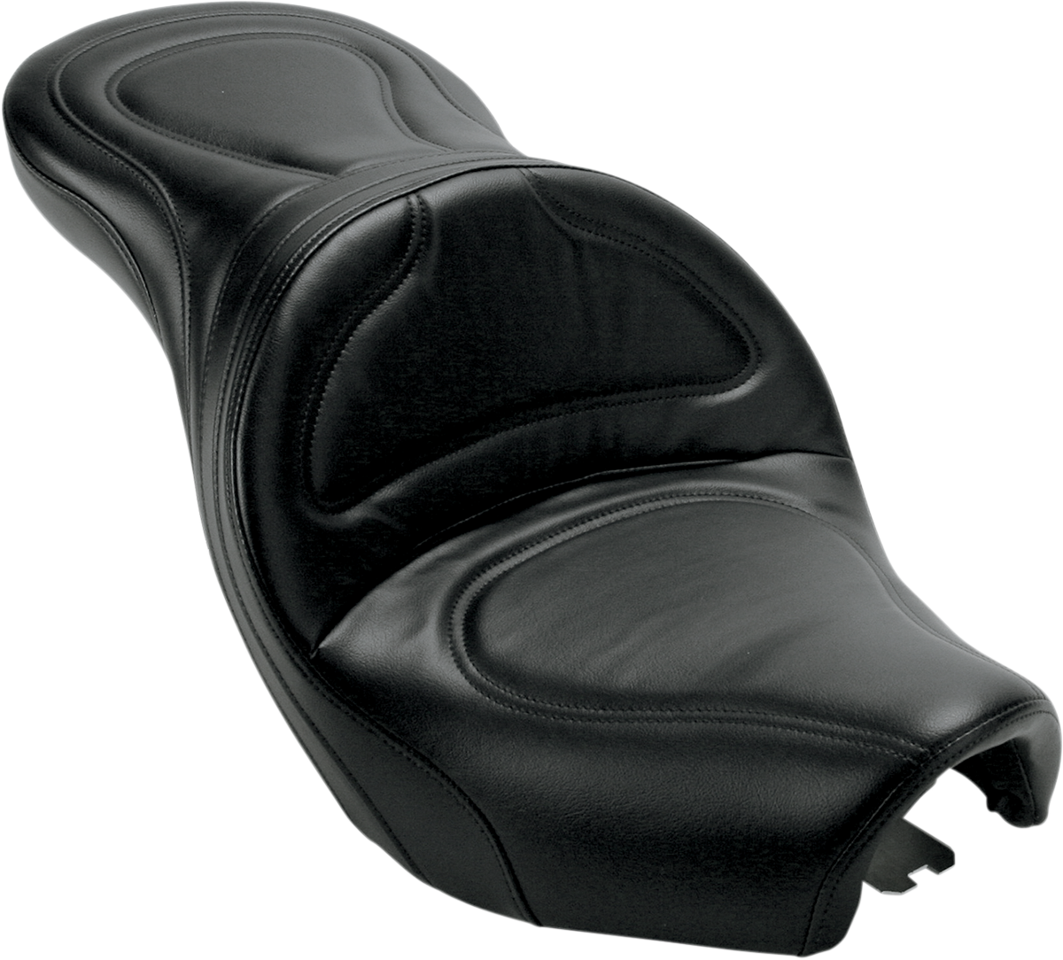 Black SADDLEMEN Explorer motorcycle seat without backrest, stitched design, compatible with VT750 ACE H3050JS.