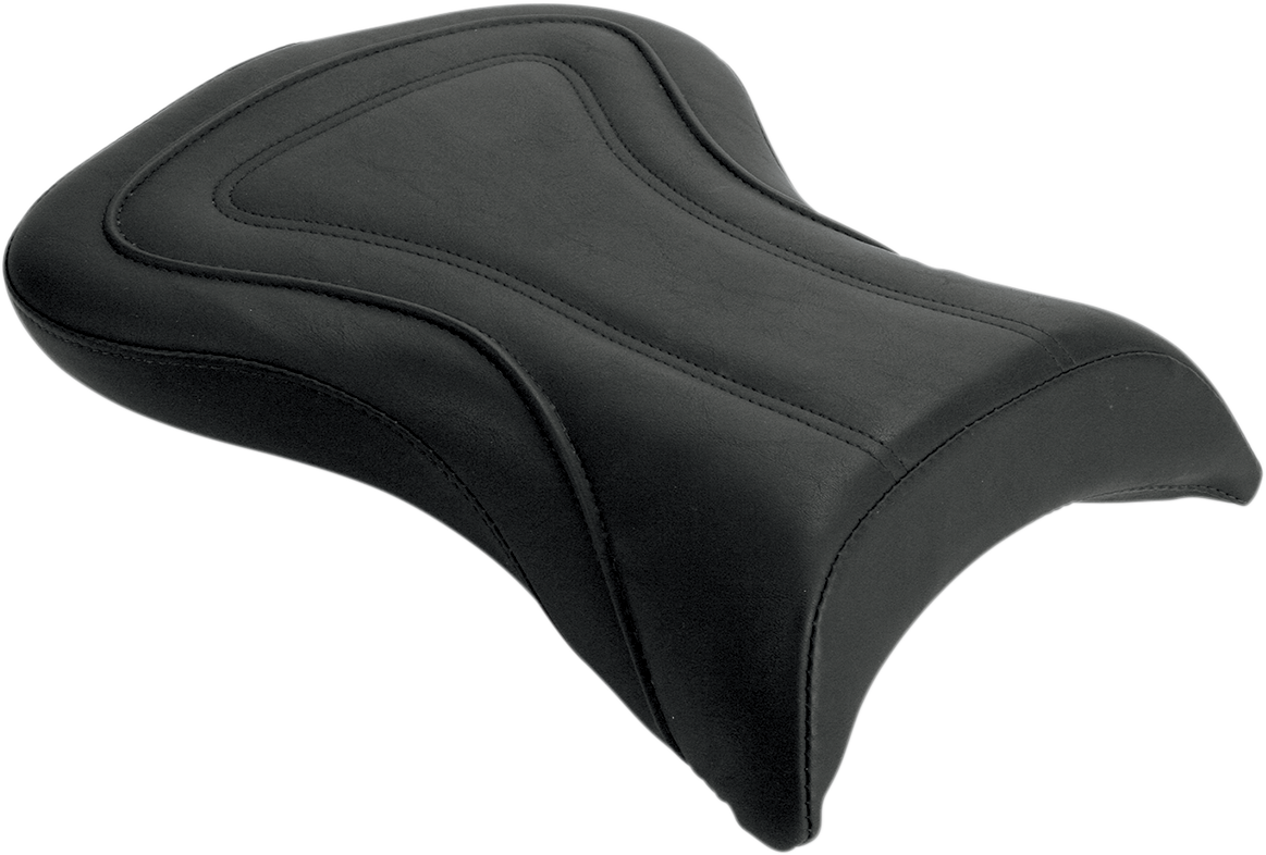Bill's Exhausts SADDLEMEN Touring Pillion seat for XVS1600 motorcycle, showcasing the comfortable passenger saddle design.