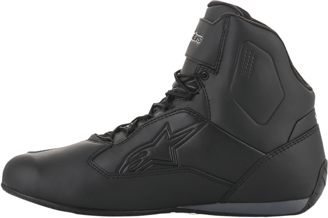 Alpinestars Faster-3 Drystar® Shoes in black, gray, and pink, US size 8, featuring protective design and durable construction.