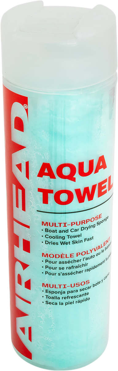 Teal AIRHEAD SPORTS GROUP absorbing water towel by Bill's Exhausts, designed for water activities, with soft, quick-drying fabric.