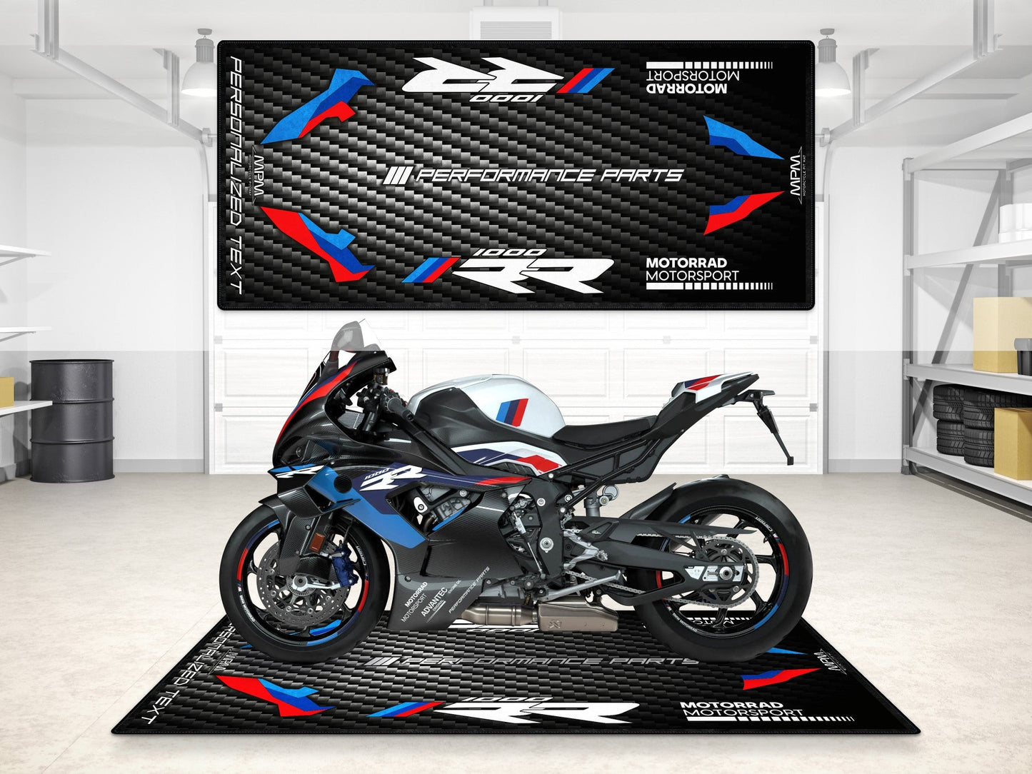 Motorcycle Mat for M1000RR Carbon Sportbike Motorcycle - MM7161 - Howling Moto