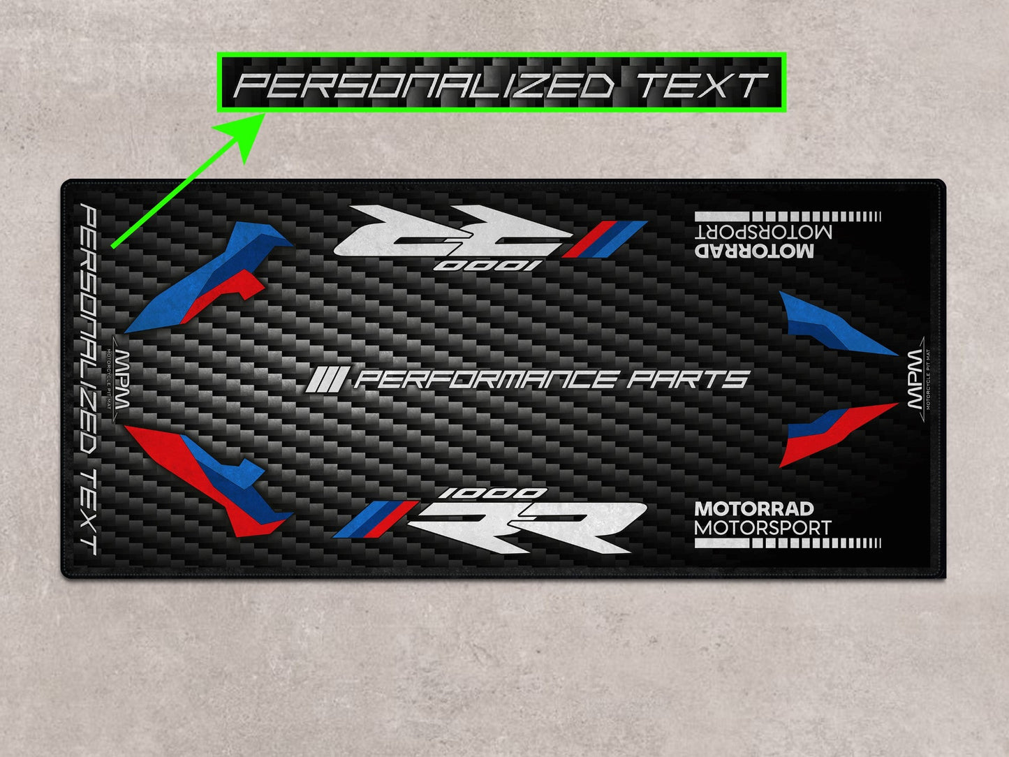 Motorcycle Mat for M1000RR Carbon Sportbike Motorcycle - MM7161 - Howling Moto