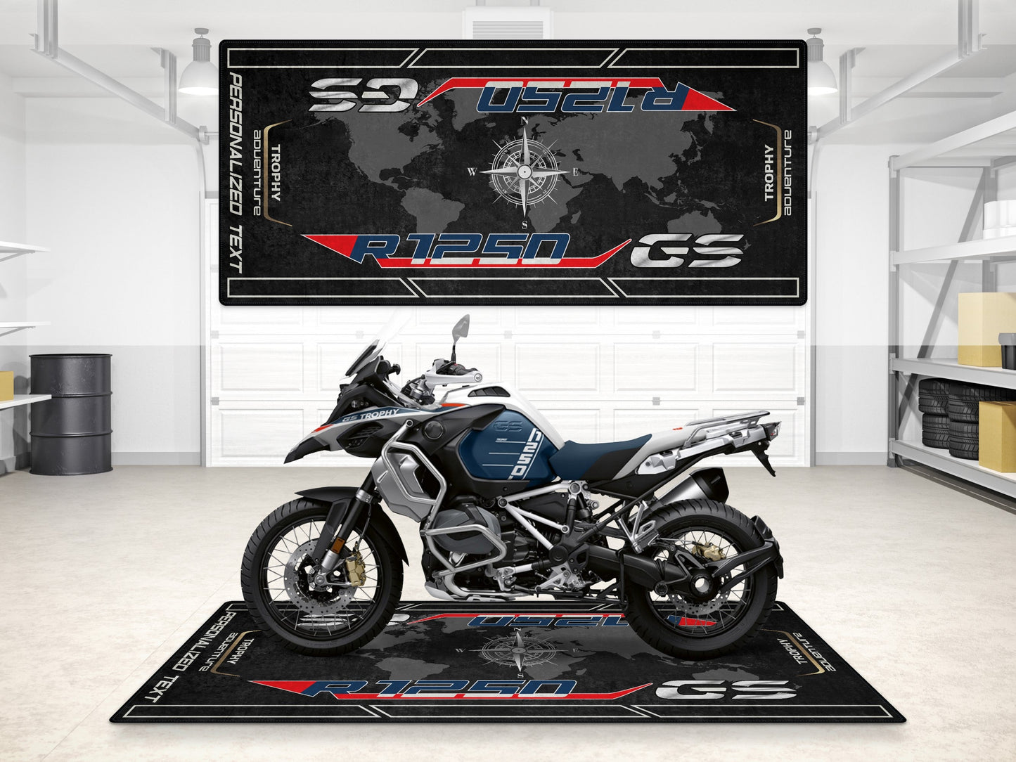 Motorcycle Mat for R1250GS Adventure Motorcycle - MM7247 - Howling Moto
