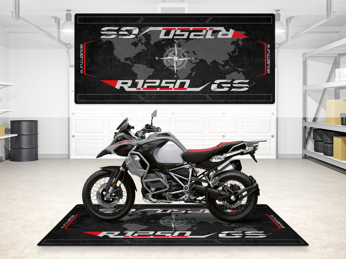 Motorcycle Mat for R1250GS Adventure Motorcycle - MM7247 - Howling Moto