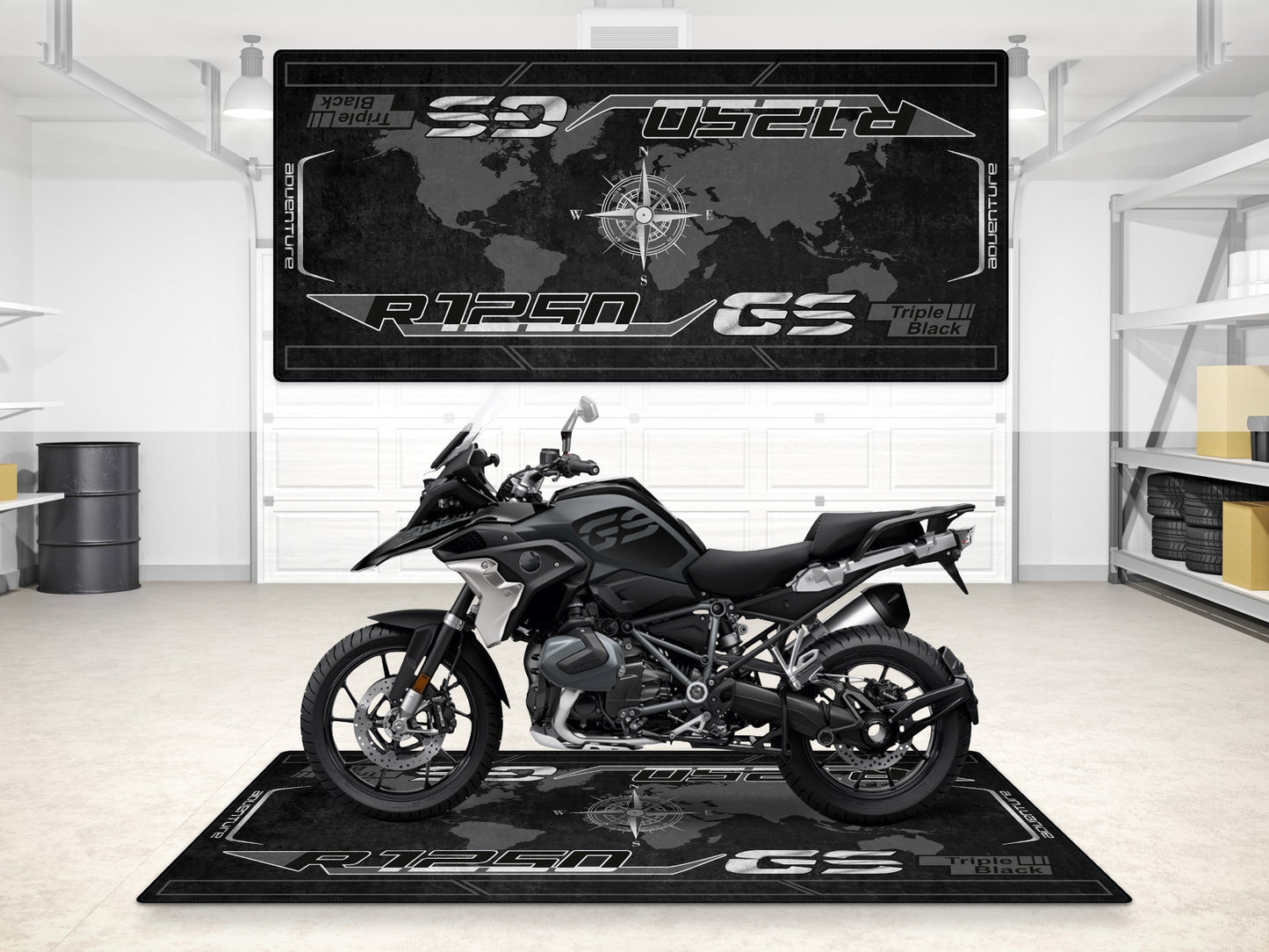 Motorcycle Mat for R1250GS Adventure Motorcycle - MM7247 - Howling Moto