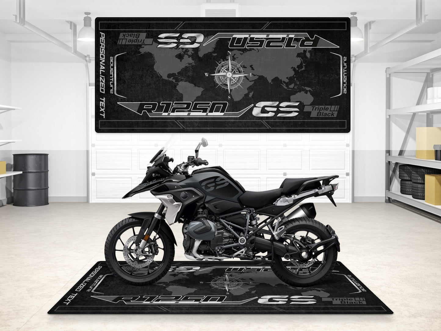 Motorcycle Mat for R1250GS Adventure Motorcycle - MM7247 - Howling Moto