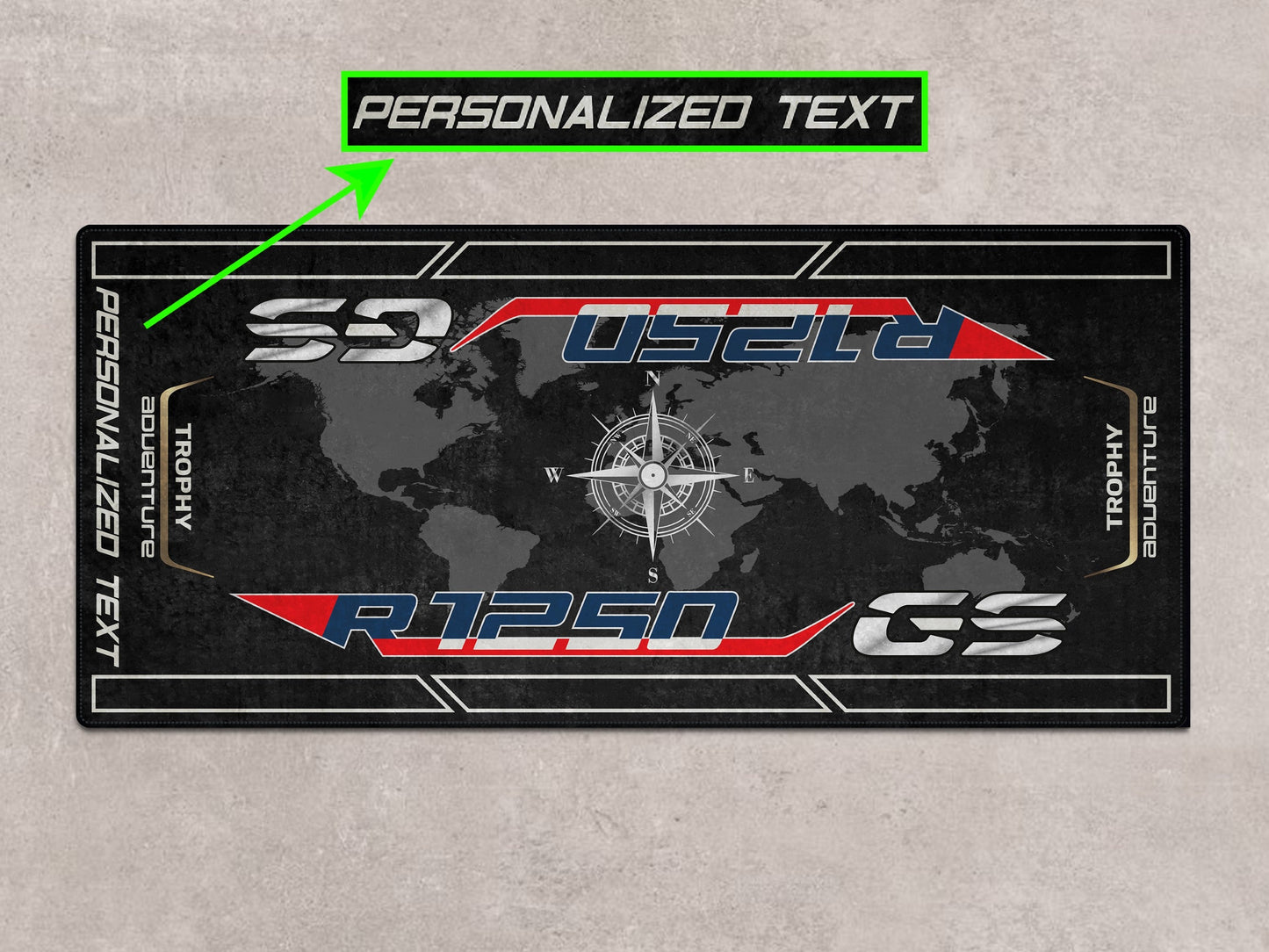 Motorcycle Mat for R1250GS Adventure Motorcycle - MM7247 - Howling Moto