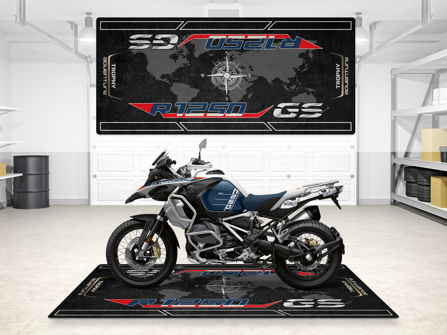 Motorcycle Mat for R1250GS Adventure Motorcycle - MM7247 - Howling Moto