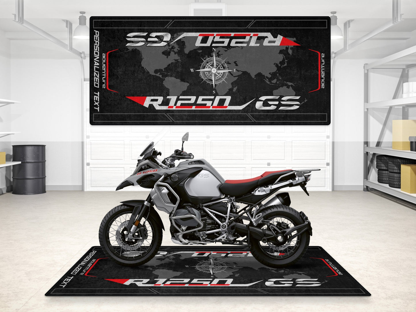 Motorcycle Mat for R1250GS Adventure Motorcycle - MM7247 - Howling Moto
