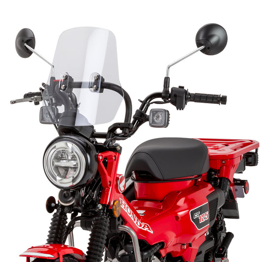 ZETA Windscreen Adventure HON with Cell Phone and GPS Mount Bar, motorcycle windscreen accessory with mounting options