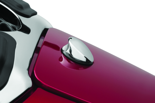 Chrome Kuryakyn Quick Release Fuel Door Knob for Honda Gold Wing motorcycle, durable and stylish with easy installation.