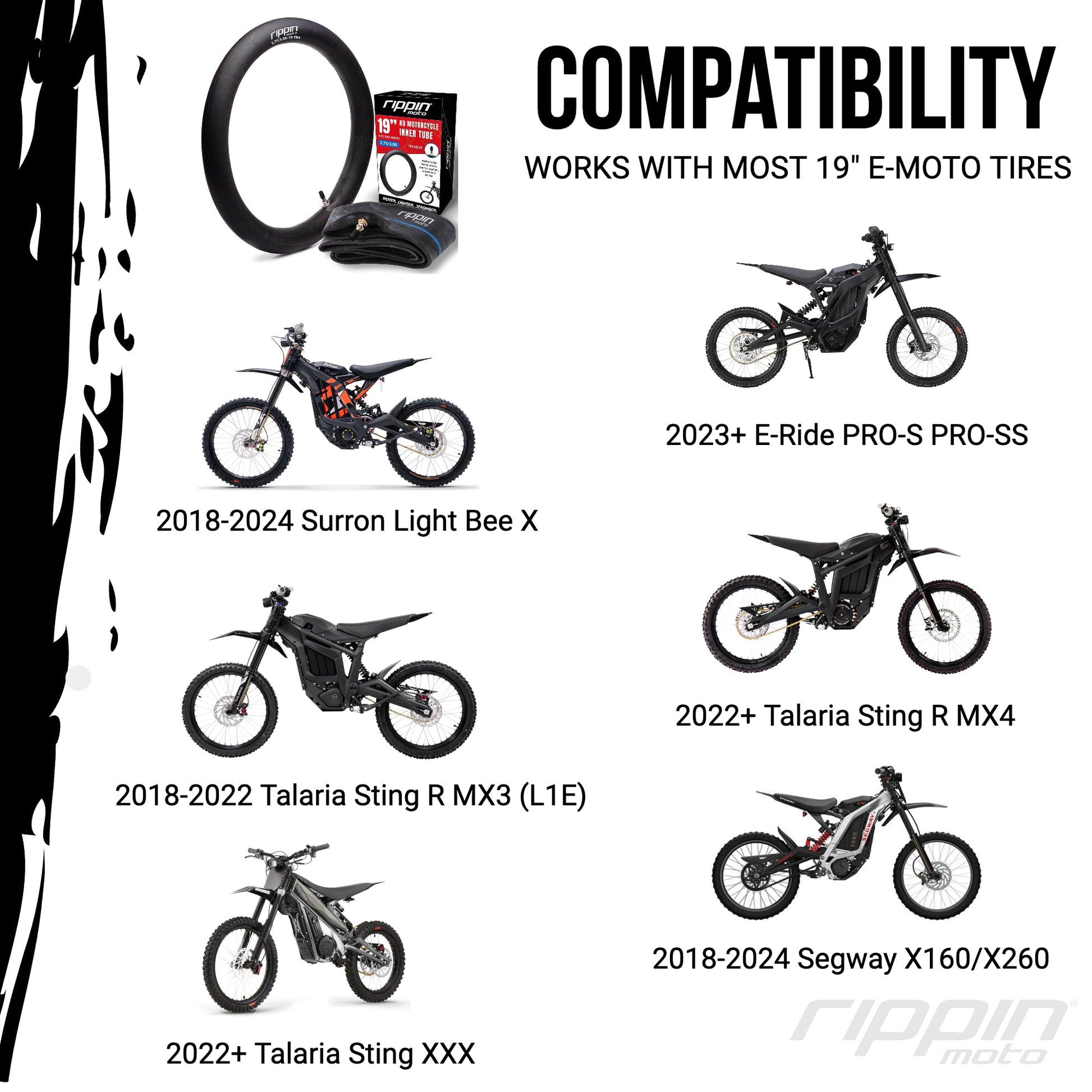 70/100-19 E-Moto Motorcycle Inner Tube (2.75/3.00-19) for Surron, E-Ride PRO & Talaria - Howling Moto
