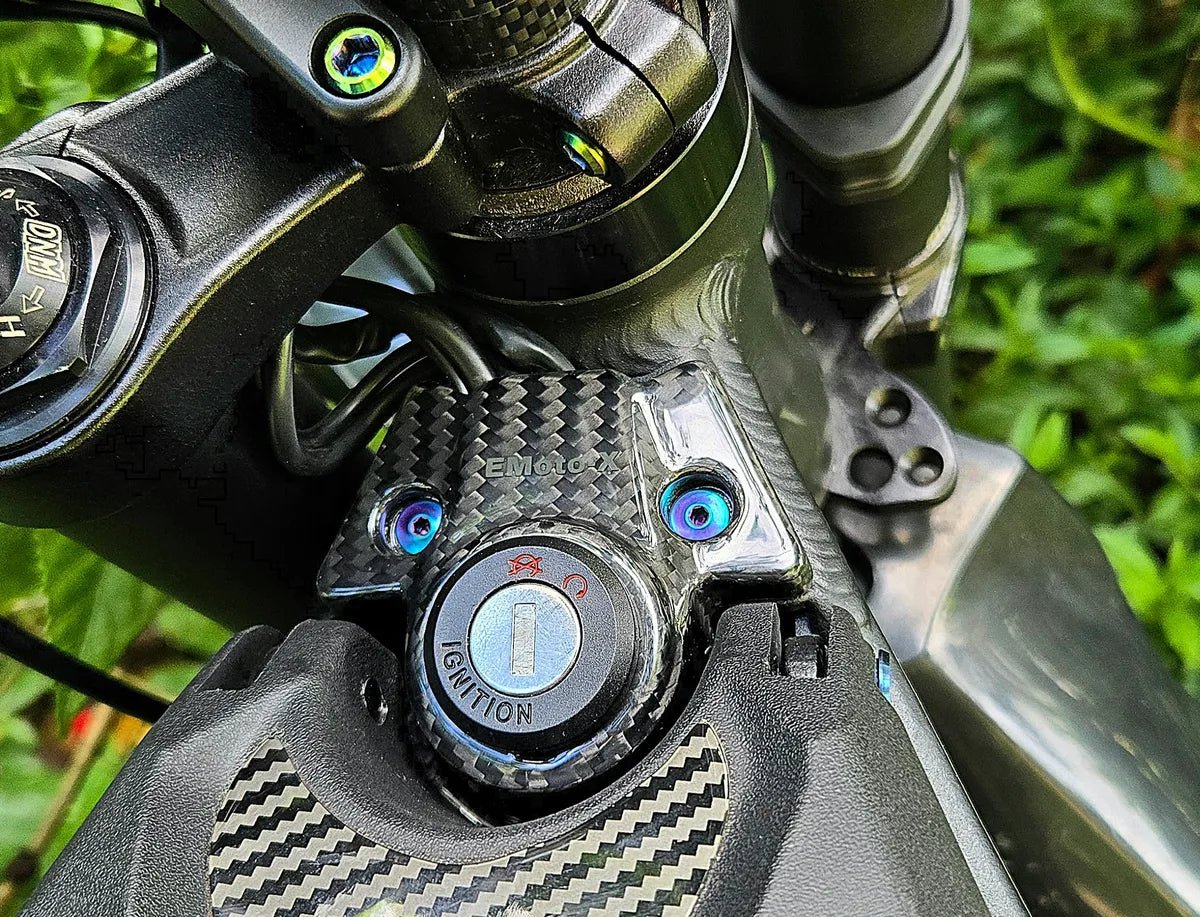 Carbon Fiber (Real) Ignition Switch Cover Plate for Talaria Sting MX5/ MX4/ MX3 - Howling Moto
