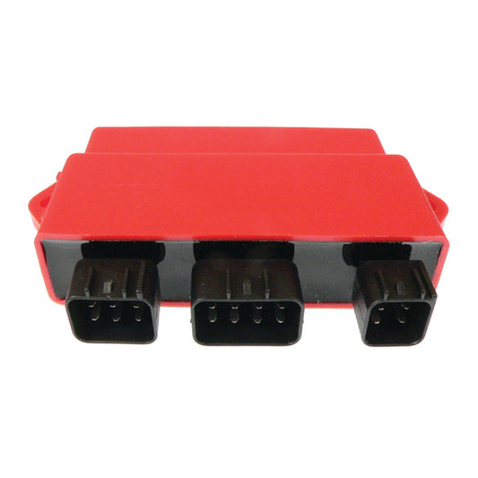QuadBoss high-performance CDI for Yamaha YFM660R Raptor 2002-2003, showing the compact electronic control unit.