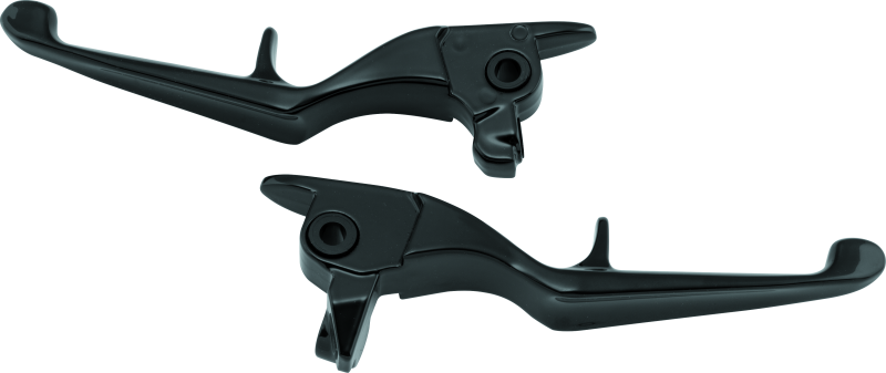 Kuryakyn Trigger Lever Set for Harley Touring 2017-2020 in gloss black or chrome finish, showing close-up of the handle and lever.