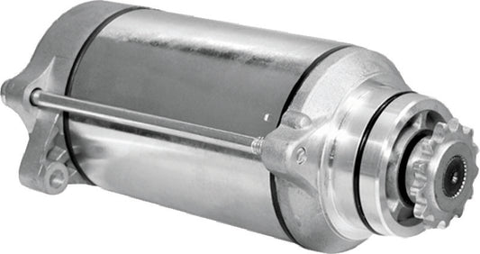 QuadBoss Kawasaki KEF300 Lakota 95-03 power sports starter, OEM replacement part, showing the black starter motor with mounting components.