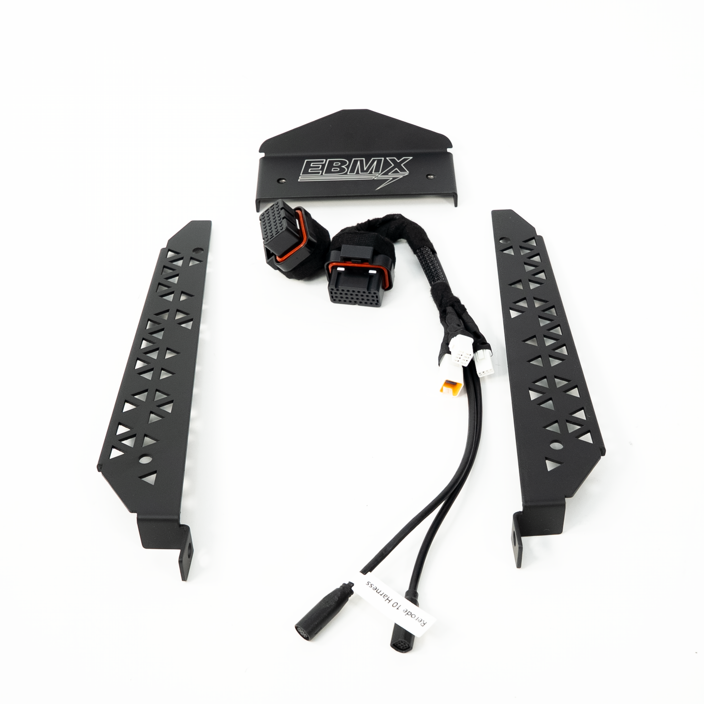 EBMX X-9000-V3 ReRode R1 controller harness and mounting kit by Charged Powersports, with cables and mounting hardware visible