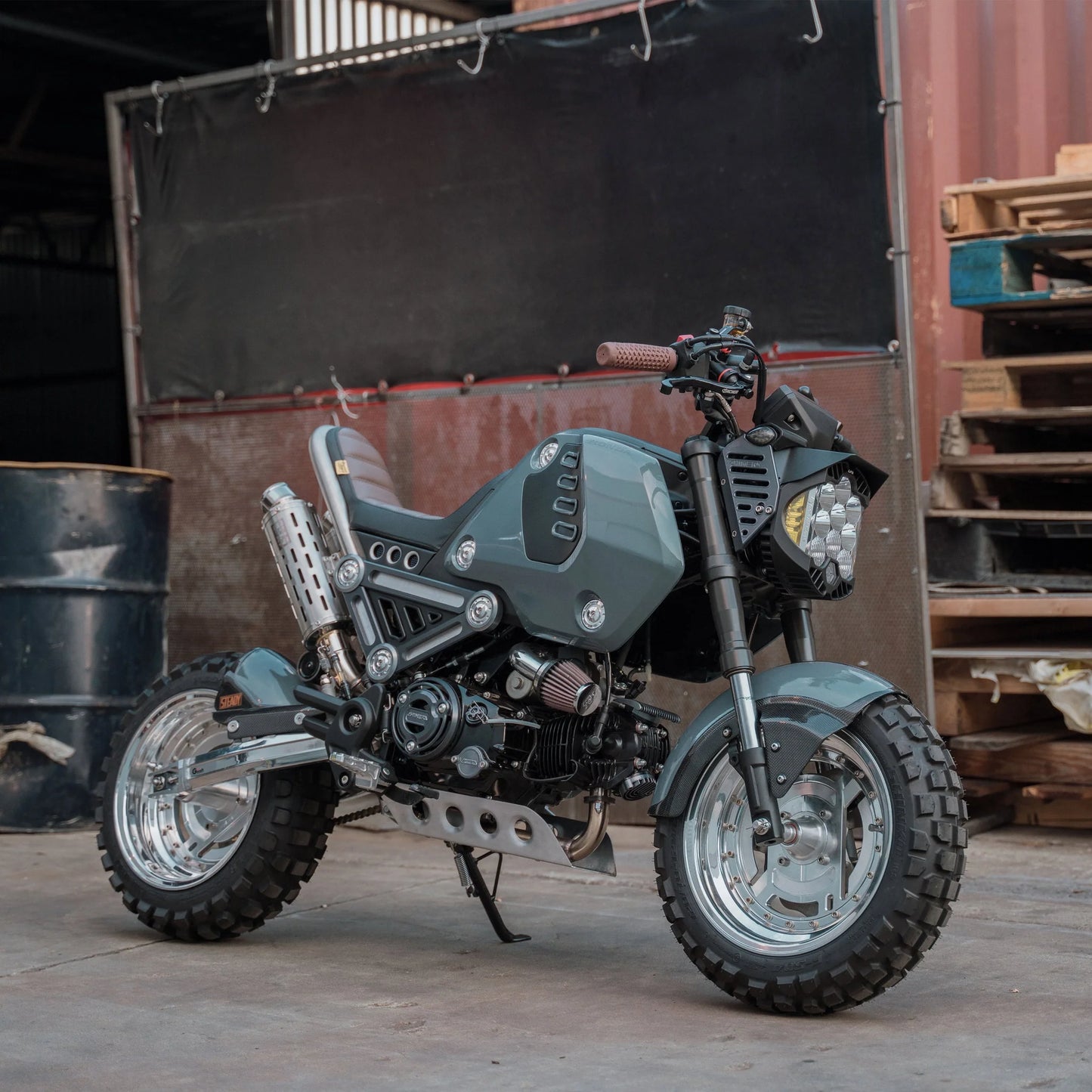 Chimera Groundead LP9 Headlight Conversion Bracket Kit - Honda Grom 125 (2022+) - Howling Moto