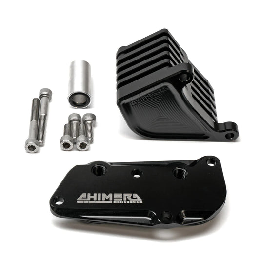 Chimera Engineering Oil Cooler Block - Honda Grom 125, Honda Monkey 125 (2022+) - Howling Moto