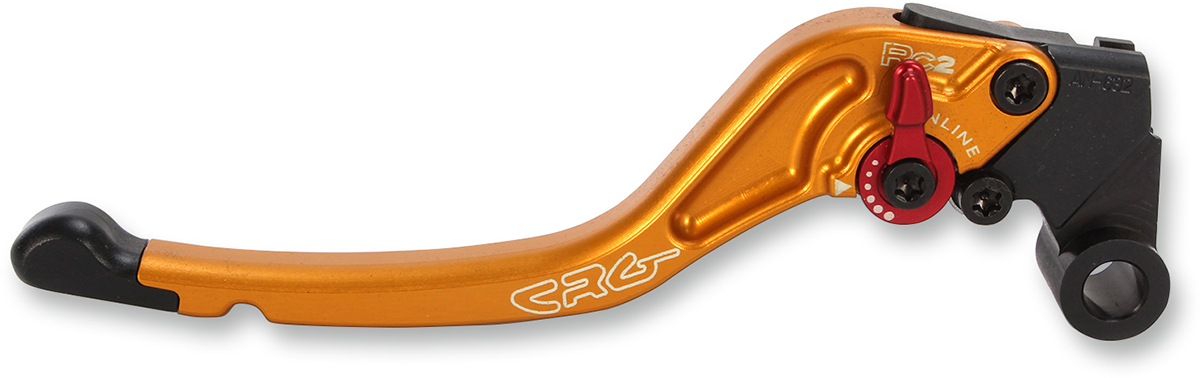 CRG RC2 Standard Clutch Lever in gold, motorcycle clutch lever with sleek design and ergonomic grip, model 2AN-632-T-G
