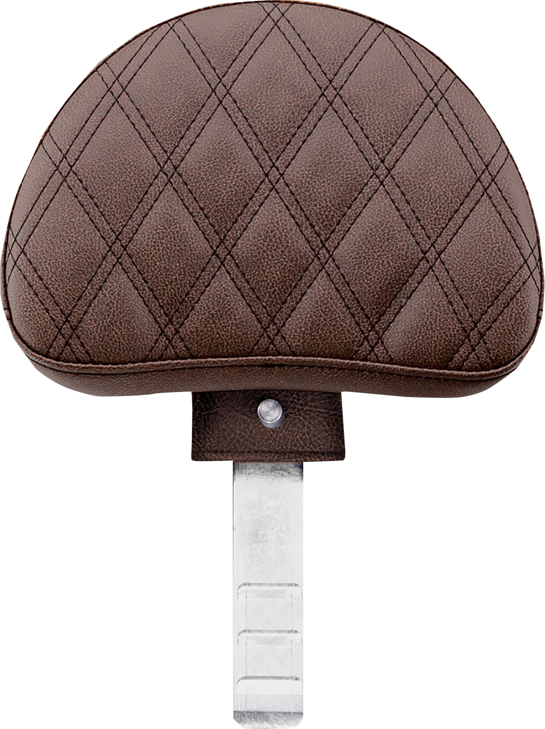 Brown SADDLEMEN Driver's Backrest seat with lattice stitching, designed for motorcycle comfort and style.