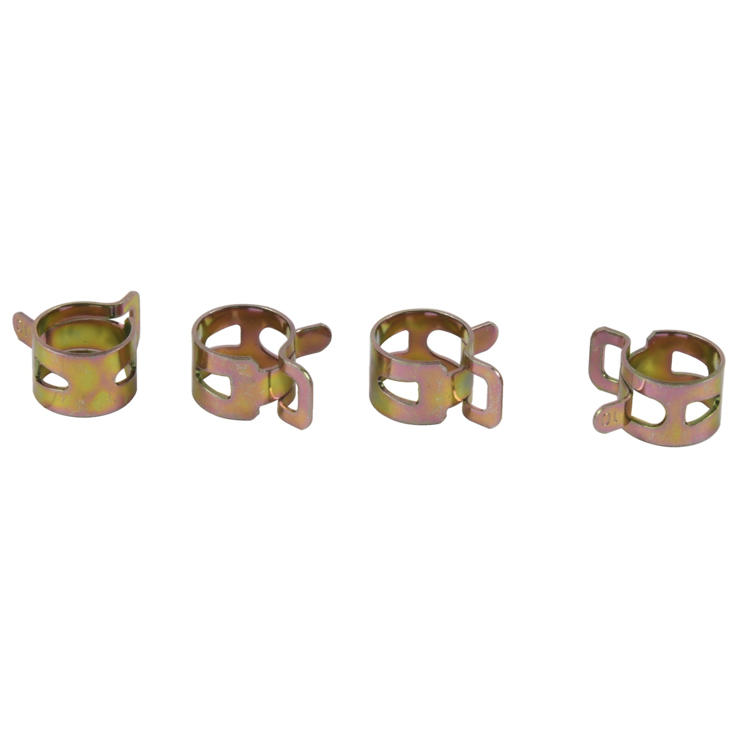 All Balls Hose Clamp Refill Kit 4-pack for securing fuel lines and hoses, featuring durable clamps for reliable fastening.