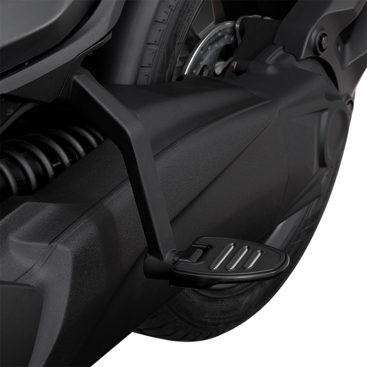 Bill's Exhausts Show Chrome adjustable passenger boards for engine applications, featuring a sleek chrome finish and sturdy construction.