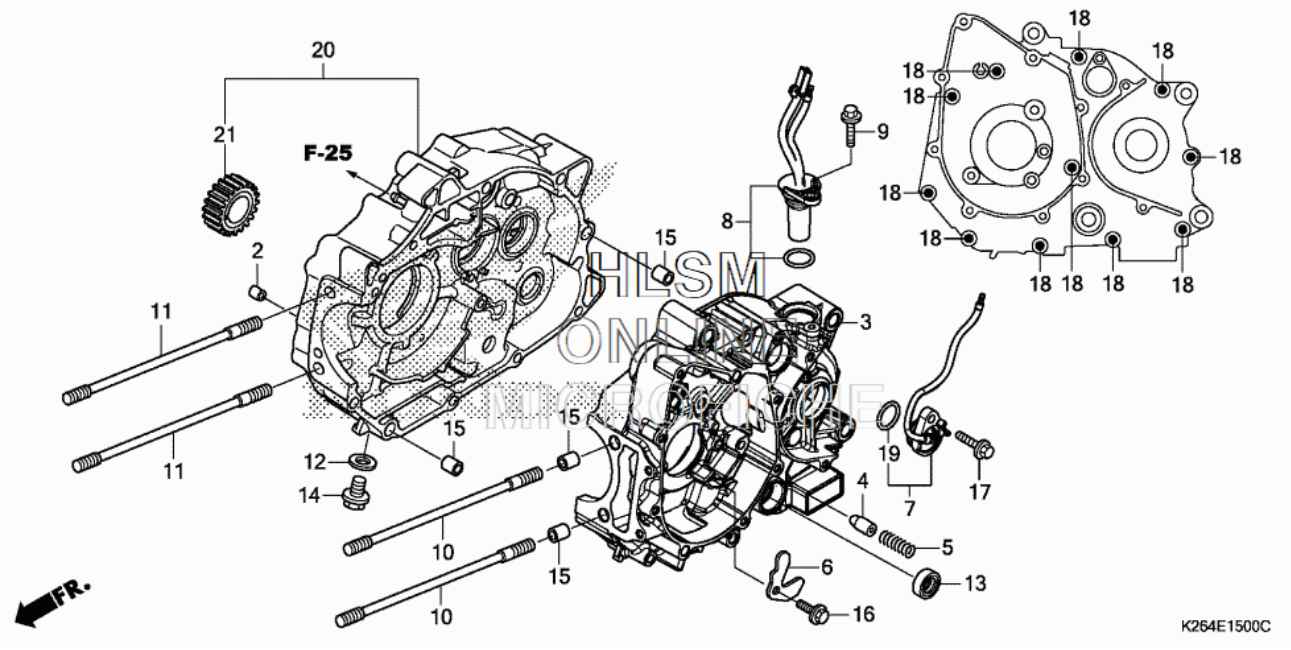 Honda Grom Right Crankcase Set 2014 - 2020 - Howling Moto