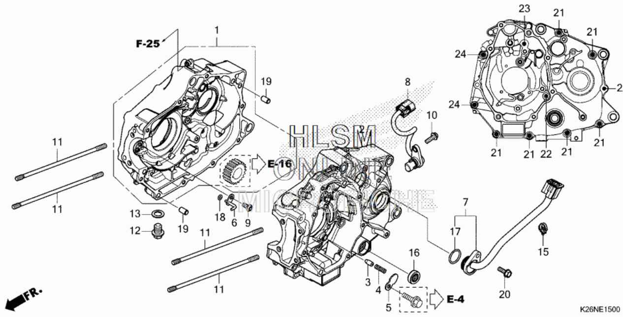 Honda Grom Right Crankcase Set 2022 + - Howling Moto