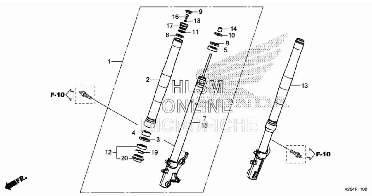 Honda Grom Front Suspension Parts 2014 - 2015 - Howling Moto