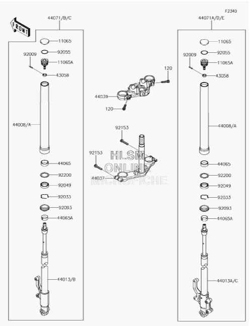 Kawasaki Lower Inner Fork Leg 2017 - Howling Moto