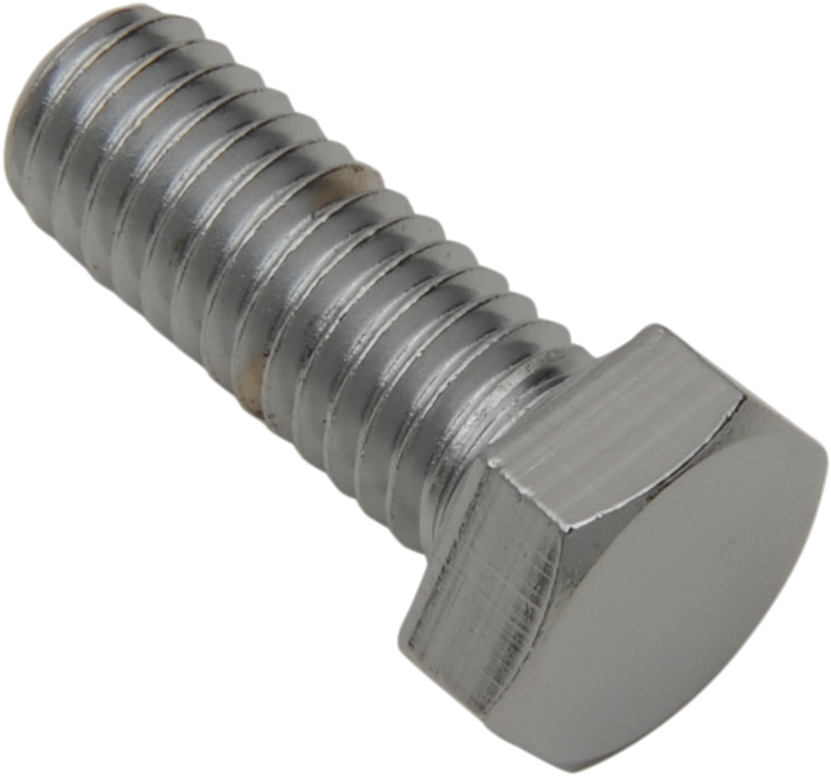 Chrome hex-head bolts from Drag Specialties, 3/8"-16 x 1" size, showing shiny, durable metal with hexagonal head and threaded shaft.