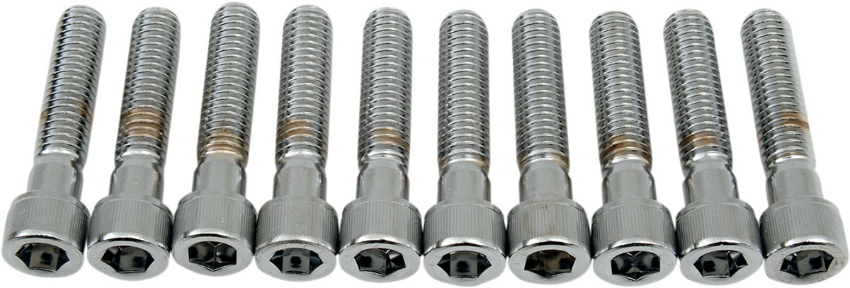 Drag Specialties MPB241 coarse-thread socket-head bolts, 3/8-16 x 1-3/4 inch, pack of individual sizes for motorcycle repairs.