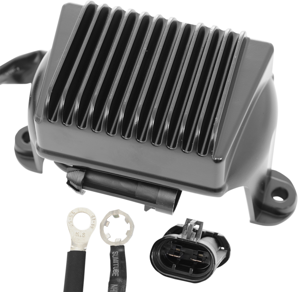 DRAG SPECIALTIES regulator 74505-02 for 2002-2003 Harley FL motorcycle models, shown in the image.