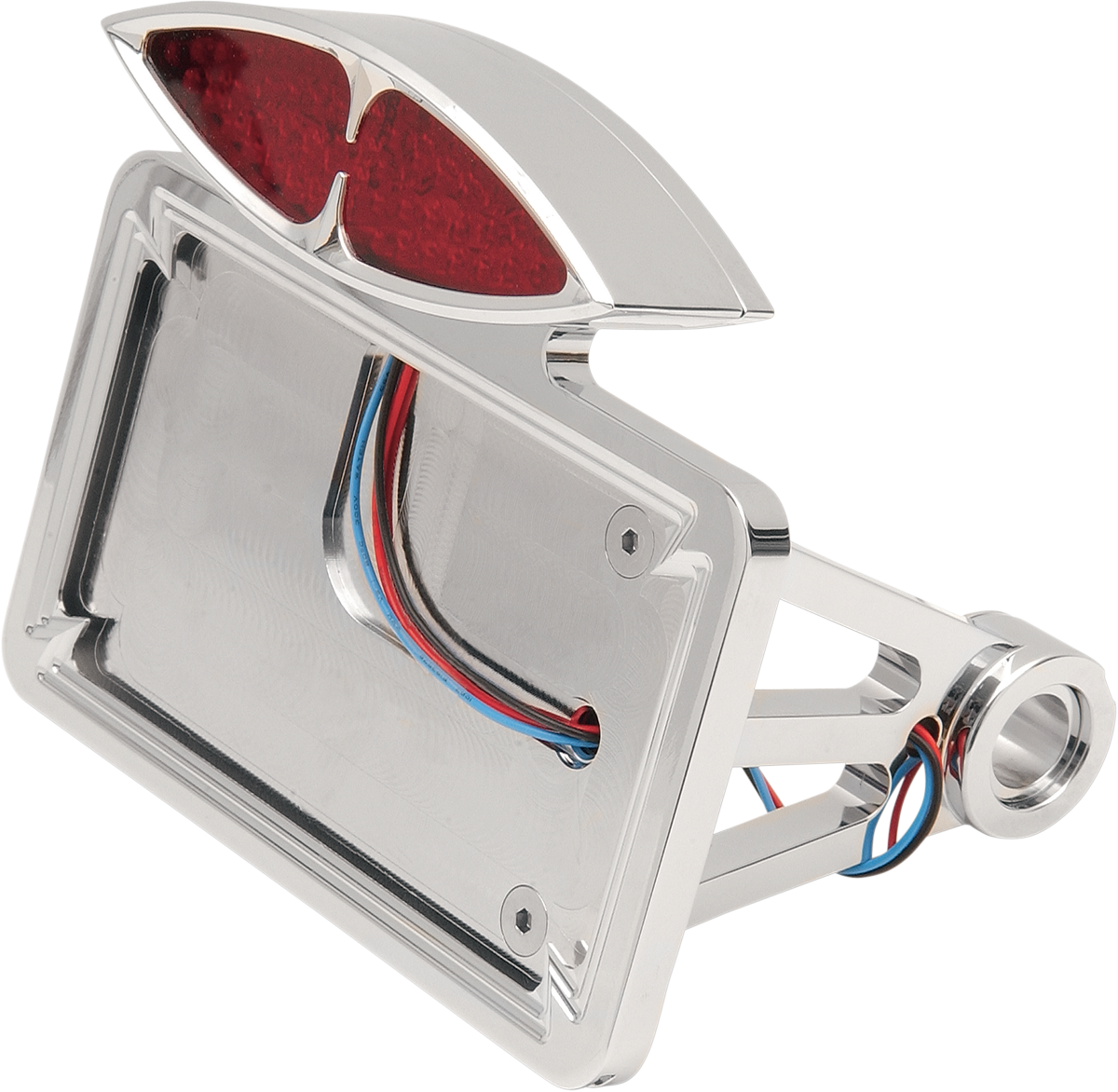DRAG SPECIALTIES flat horizontal taillight and license plate mount for motorcycles, durable metal construction with mounting hardware