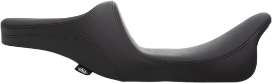 Black Predator III 2-up seat by Drag Specialties Seats for Harley-Davidson FL models from 1999 to 2007.