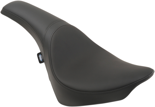 Drag Specialties Predator Seat for FL/FX 2018-2022 with solar leather finish, featuring contoured design and durable construction.