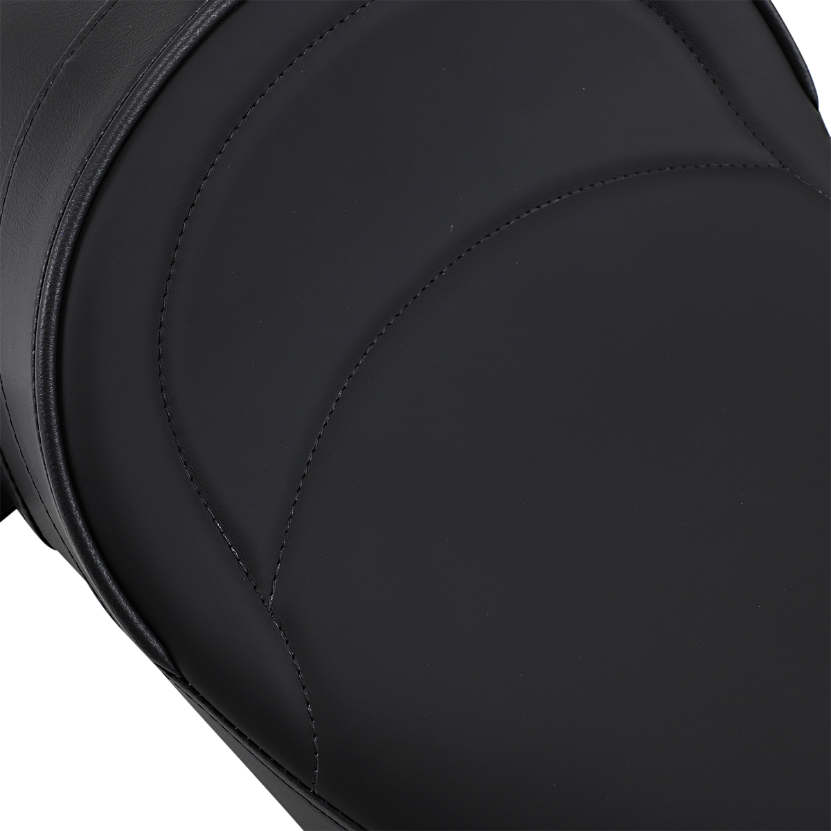 Drag Specialties solo seat with mild stitching and driver backrest for Harley FL models 2008-2023.
