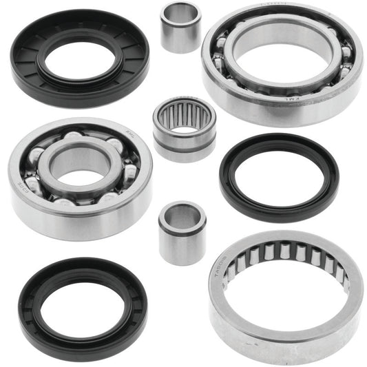 QuadBoss rear differential bearing and seal kit for Kawasaki KVF300 and KVF400 Prairie models, includes bearings and seals.